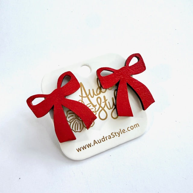 Bow Stud and Dangle Earrings