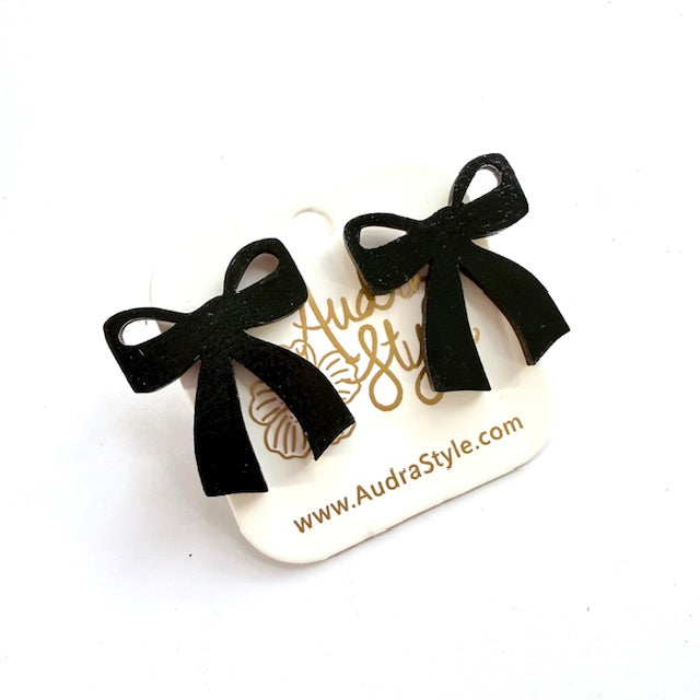 Bow Stud and Dangle Earrings