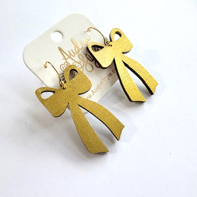 Bow Stud and Dangle Earrings