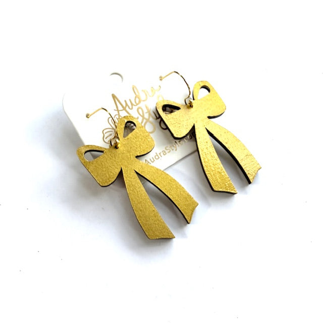 Bow Stud and Dangle Earrings