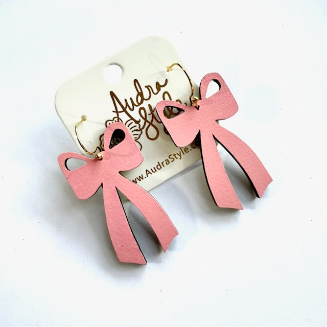 Bow Stud and Dangle Earrings