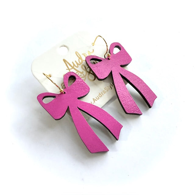 Bow Stud and Dangle Earrings