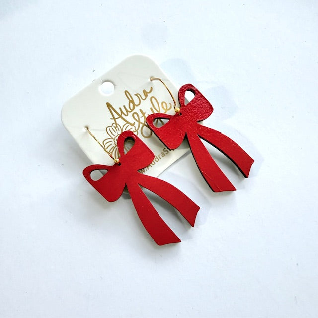 Bow Stud and Dangle Earrings