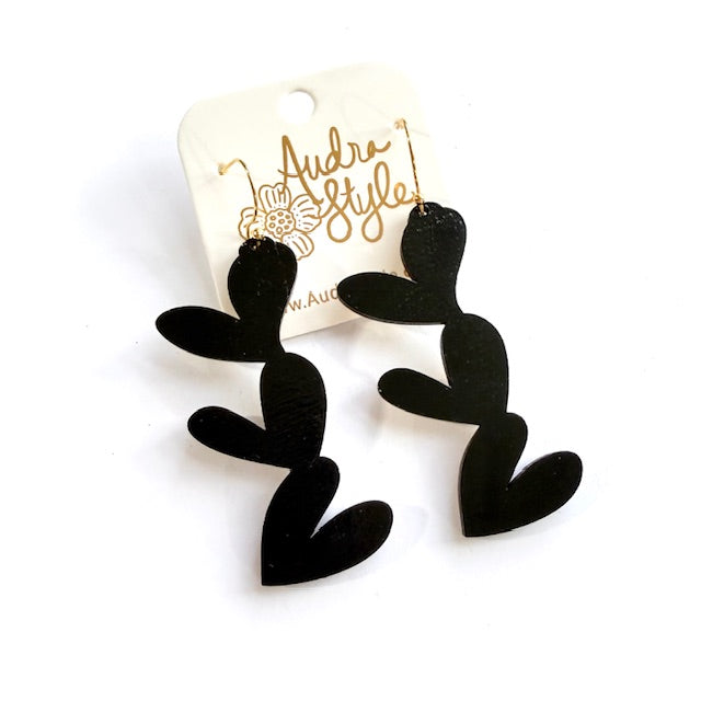 Triple Heart Dangle Earrings