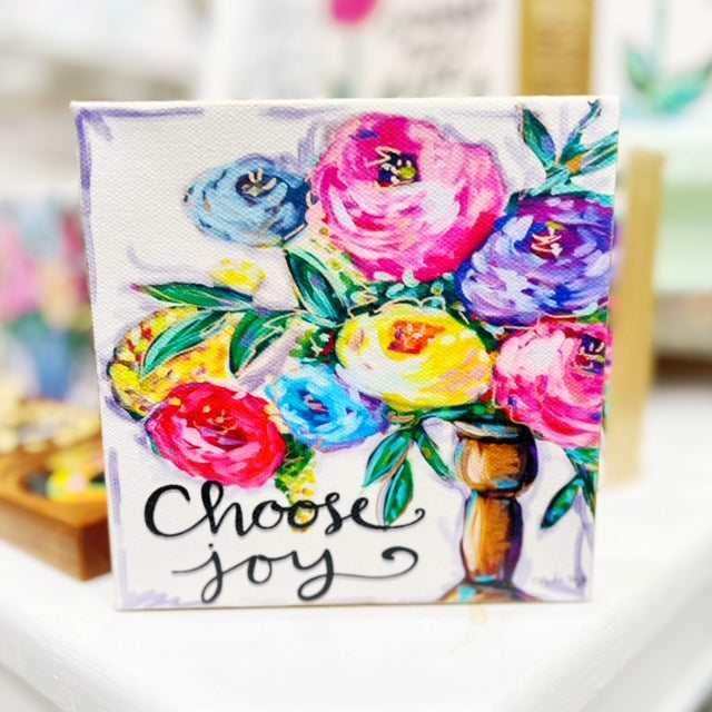 Choose Joy 6"x6" Gallery Wrapped Canvas