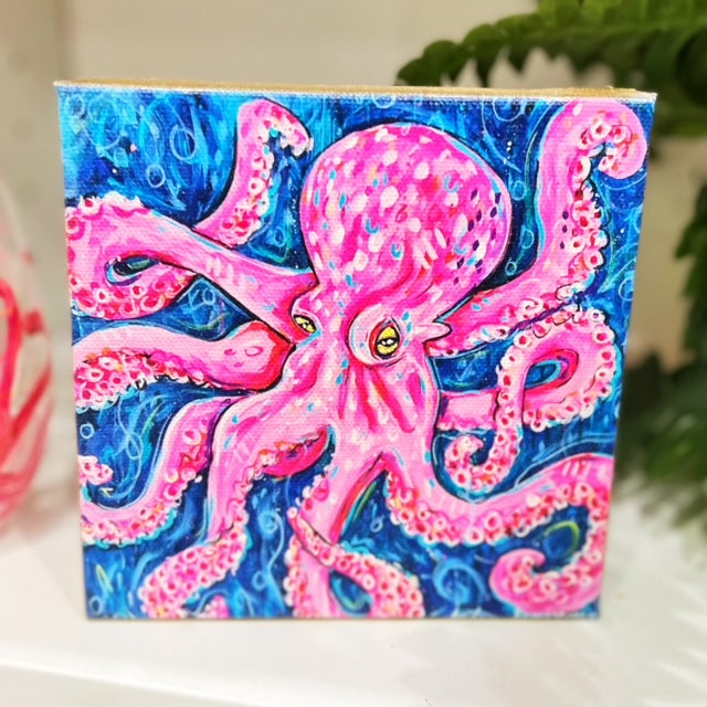 Octopus 6"x6" Gallery Wrapped Canvas