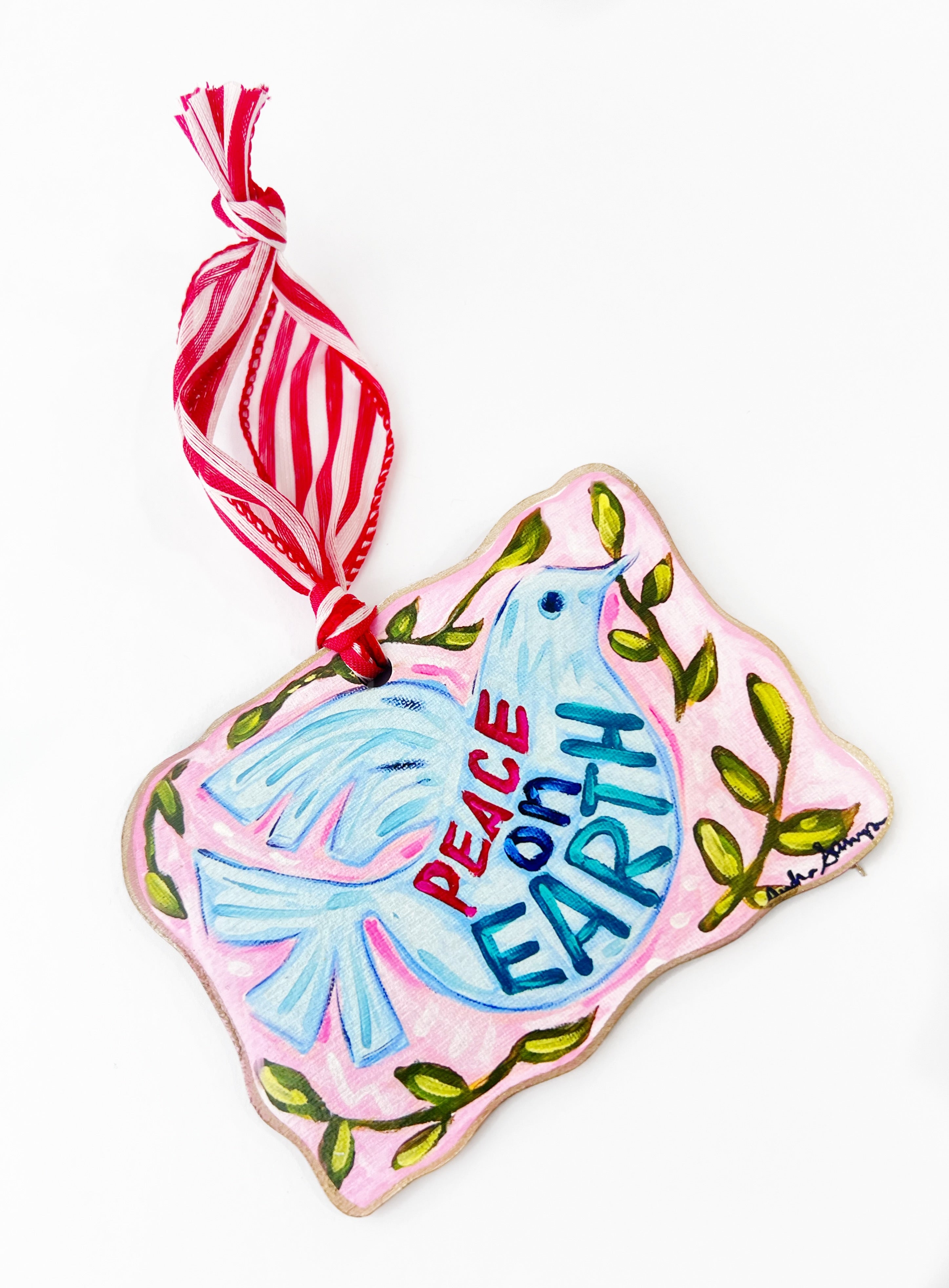 Peace On Earth Christmas Ornament Holiday Decor - USA Made