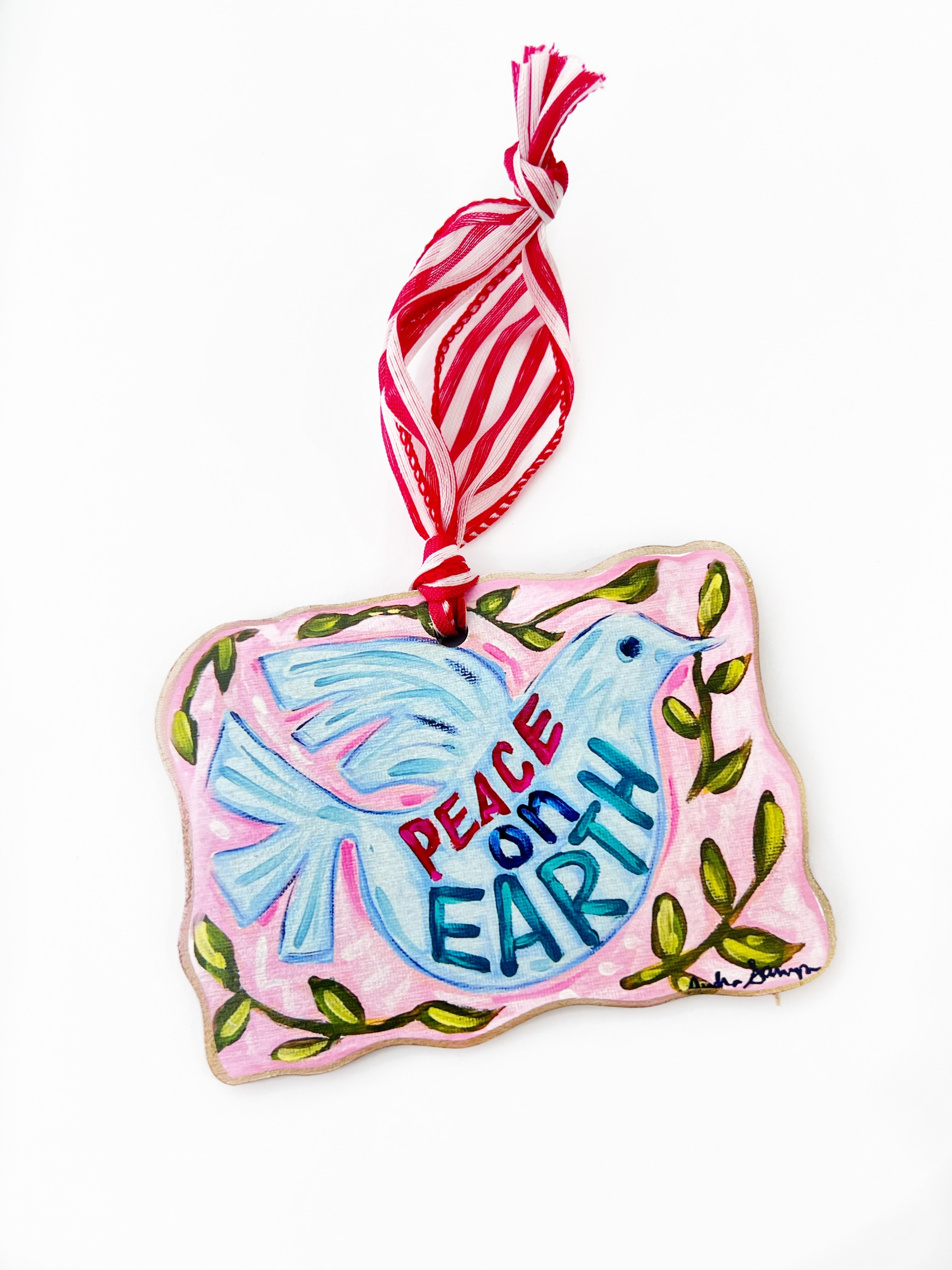 Peace On Earth Christmas Ornament Holiday Decor - USA Made