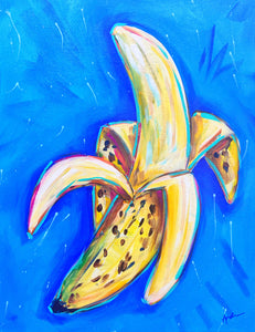 Banana 11x14 Original Painting on Canvas