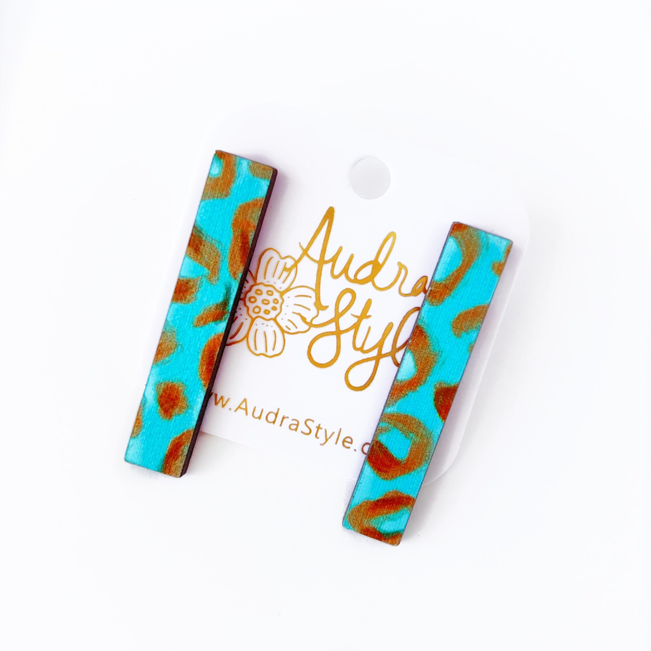 Beatrice - Turquoise Caramel Leopard