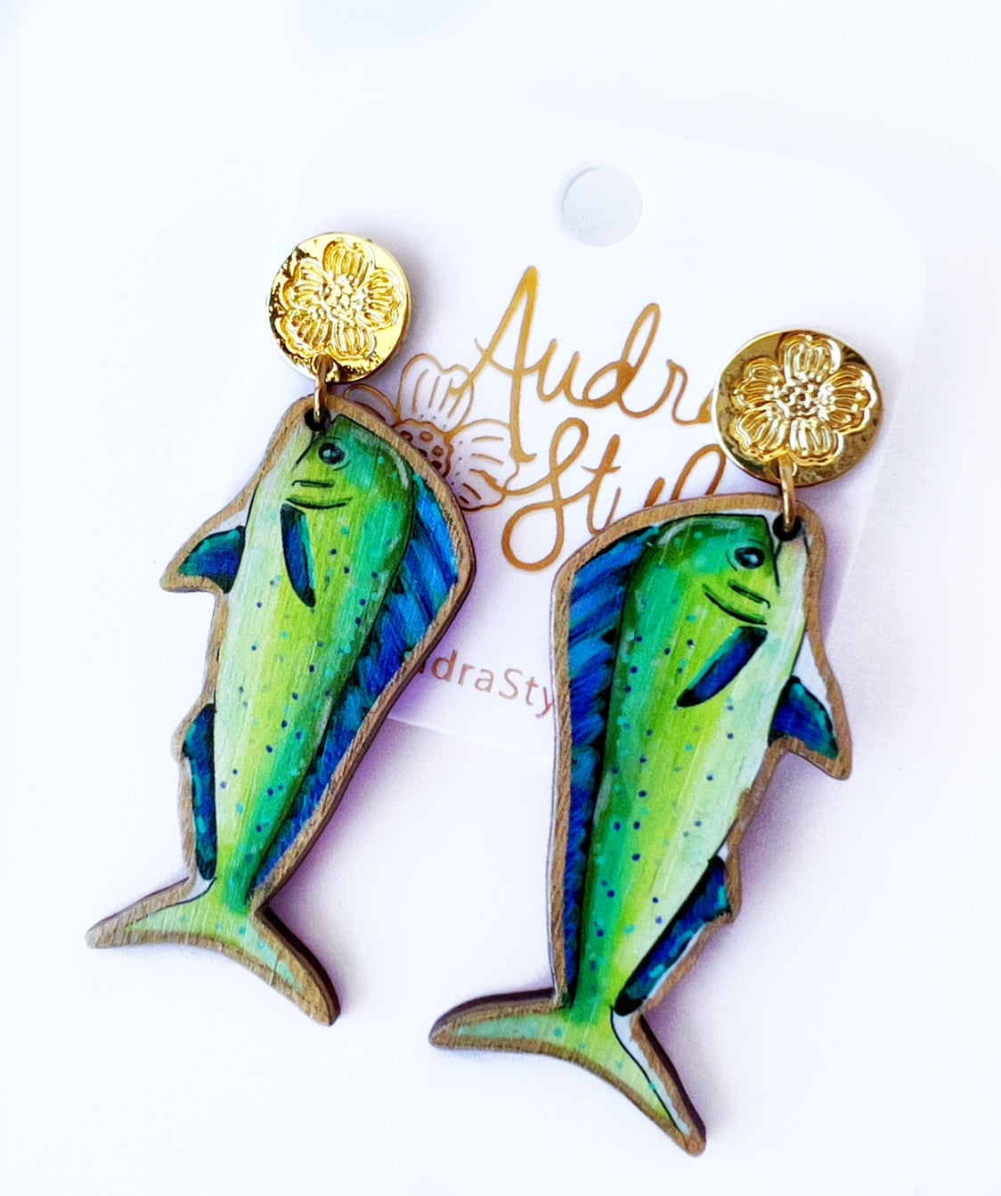 Mahi Mahi Dangle Earring Coastal Beach Spring Summer