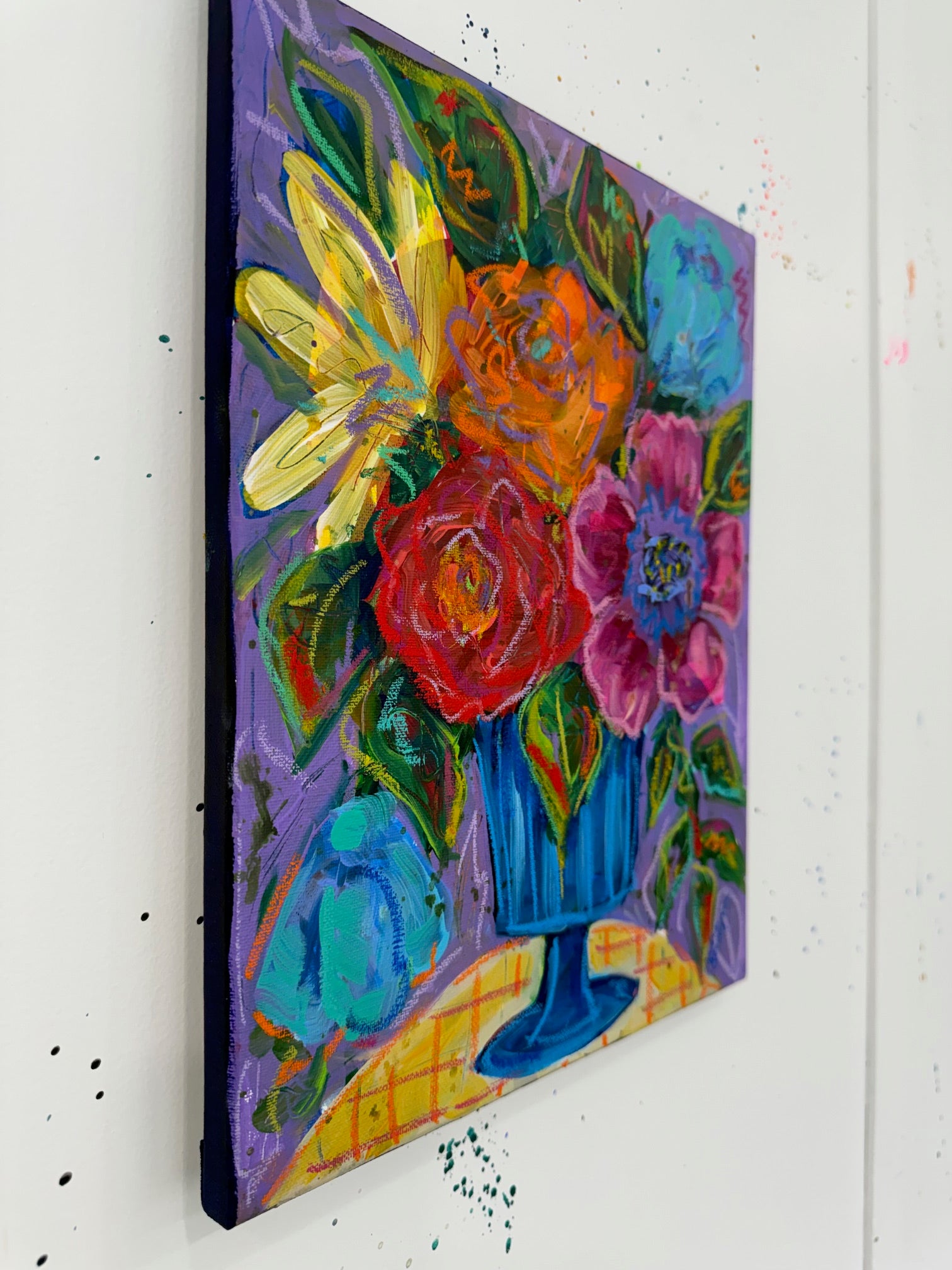 She Brought Flowers | Original Floral Painting | Audra Style
