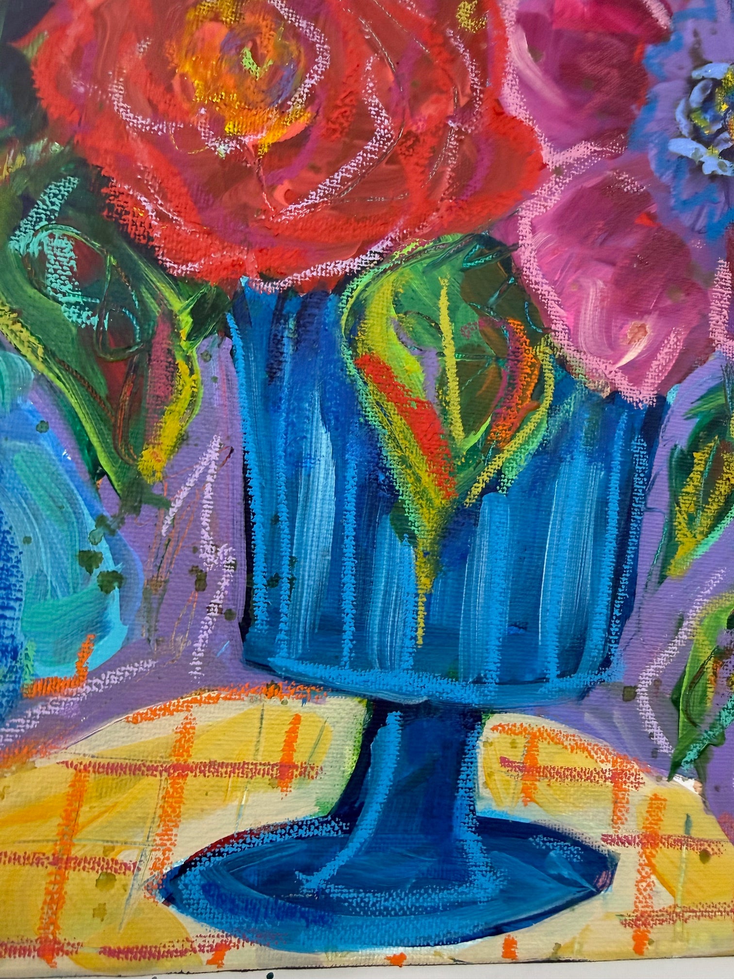 She Brought Flowers | Original Floral Painting | Audra Style