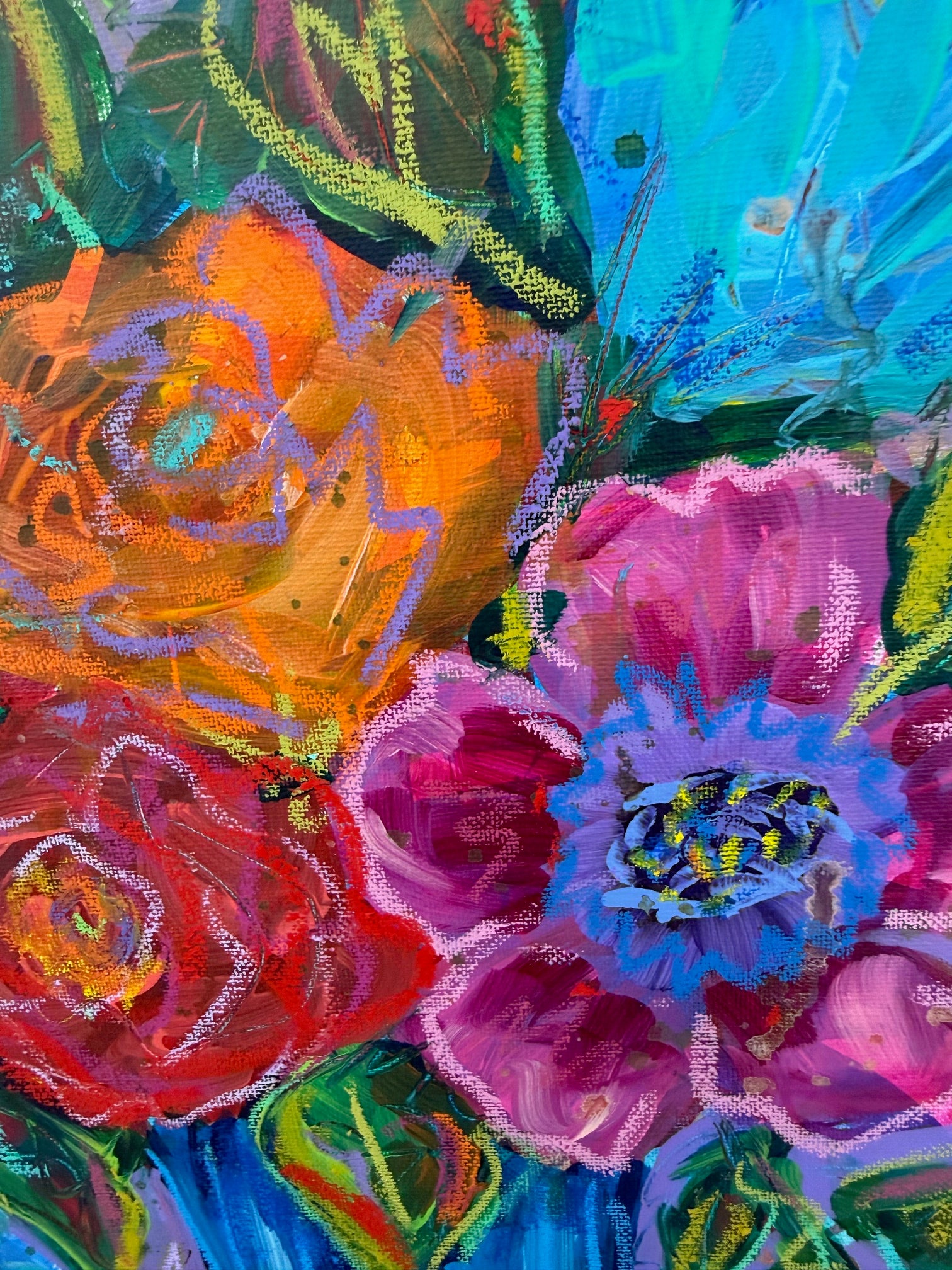 She Brought Flowers | Original Floral Painting | Audra Style