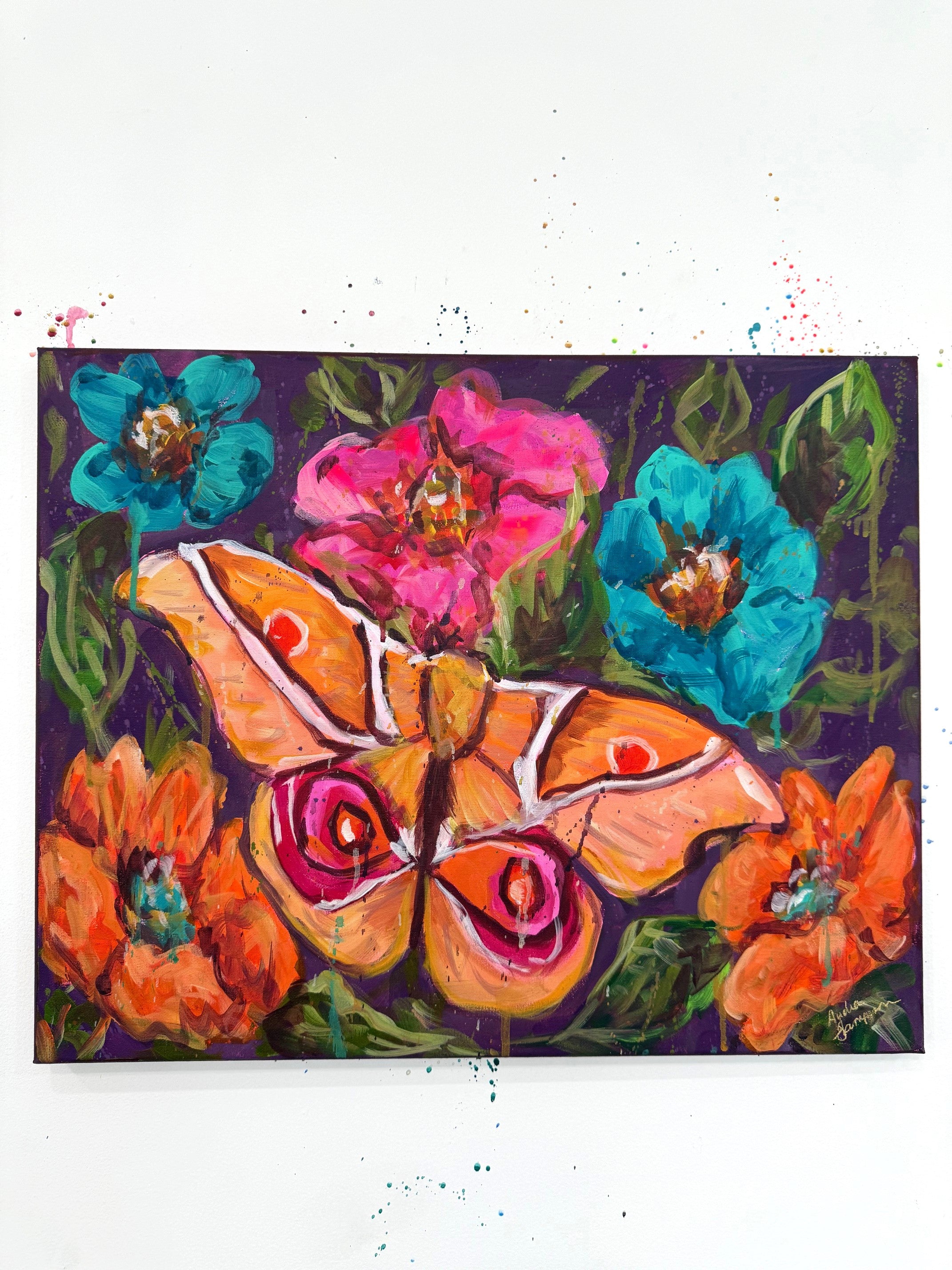 Porch Light Gospel | Original Moth Painting | Audra Style