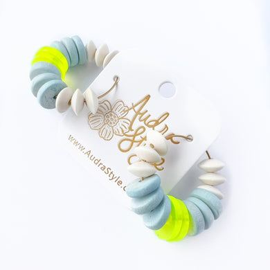 Summer Beaded Hoop Earrings - Colorful Statement Jewelry