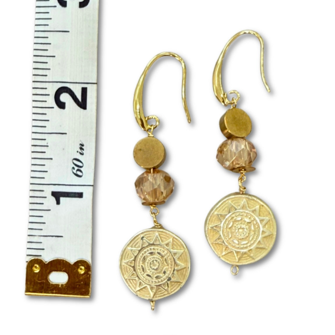 Beaded Dangle Earrings - Boho Drops Neutral