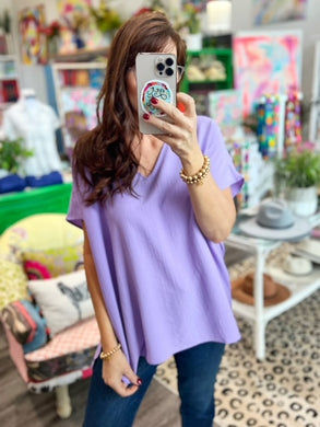 Solid Lavender Tunic Top