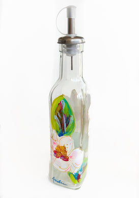 Magnolia Glass Oil and Vinegar Bottle with Stopper