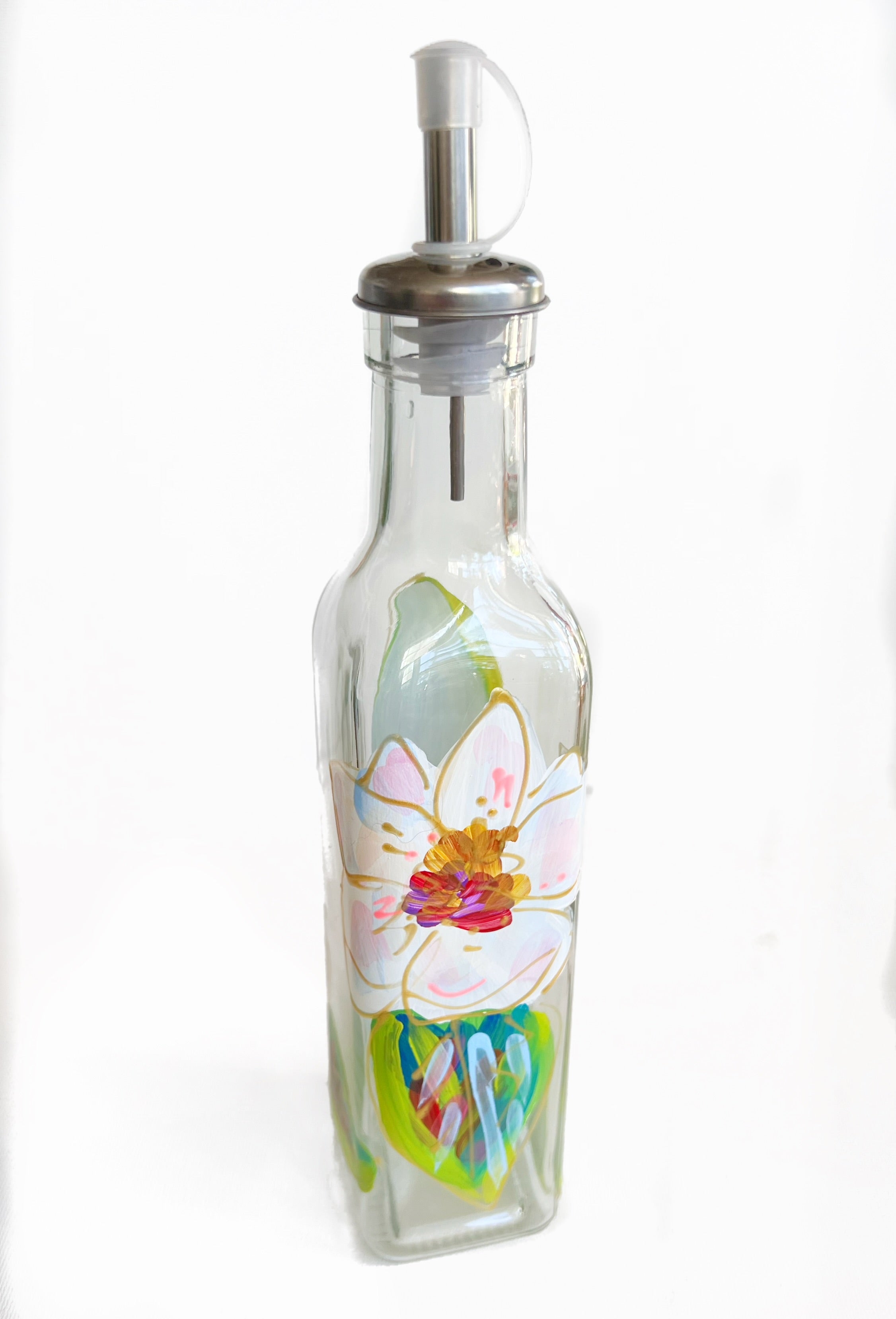 Magnolia Glass Oil and Vinegar Bottle with Stopper