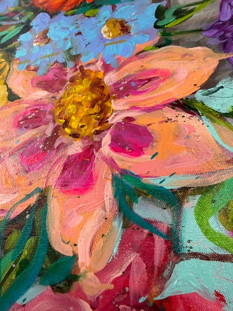 "Prove Them Wrong" Large Original 36x48" Floral Painting