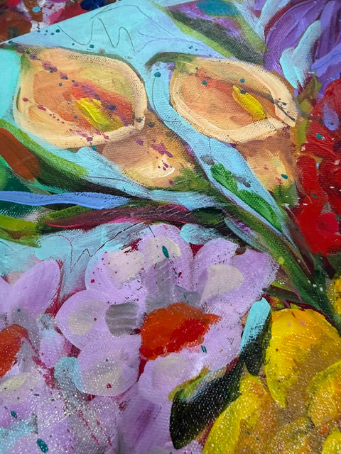 "Prove Them Wrong" Large Original 36x48" Floral Painting