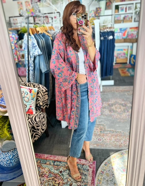 Pink Mid-Length Kimono