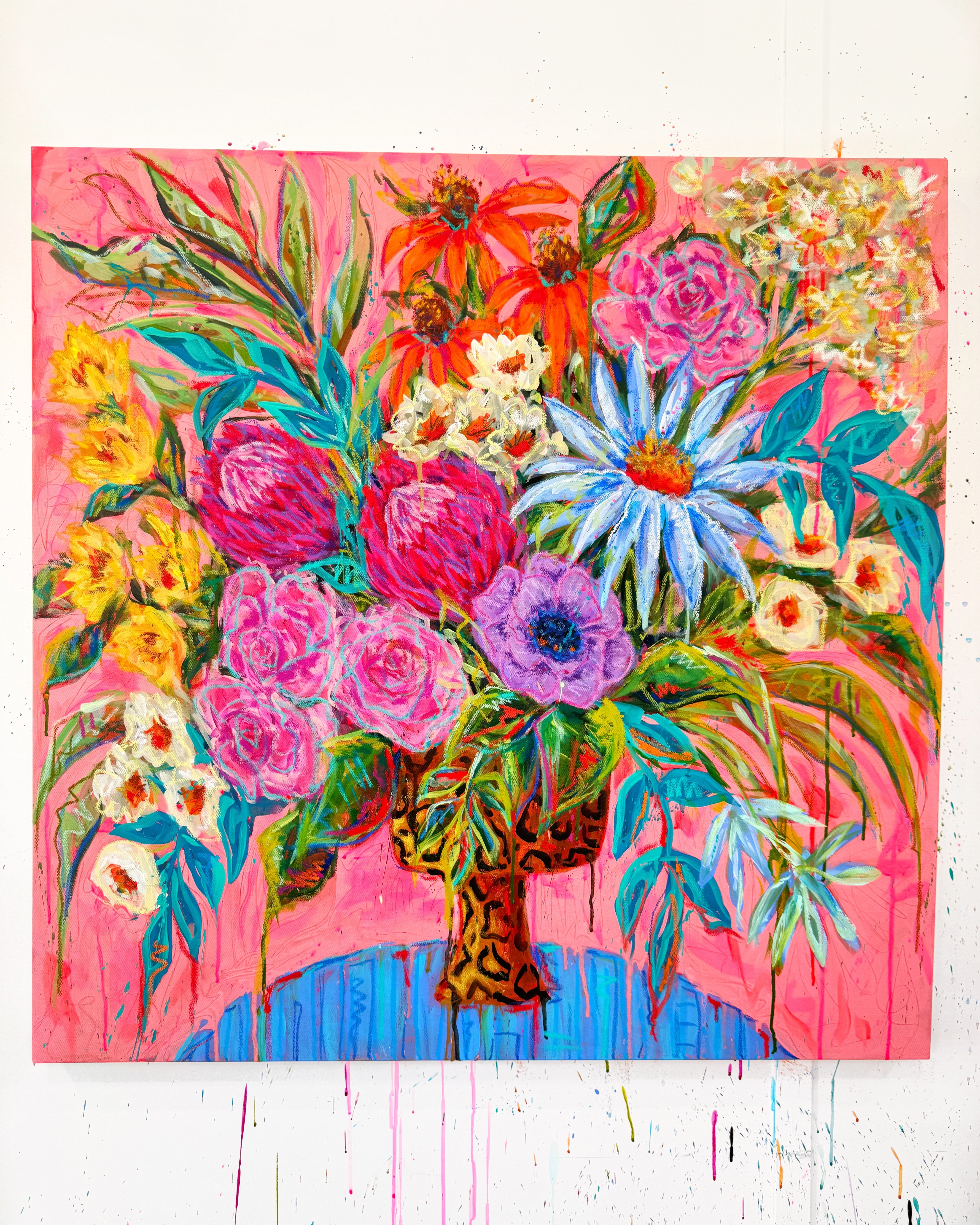 The Way That I Am | 36x36" Original Floral Painting by Audra Sampson