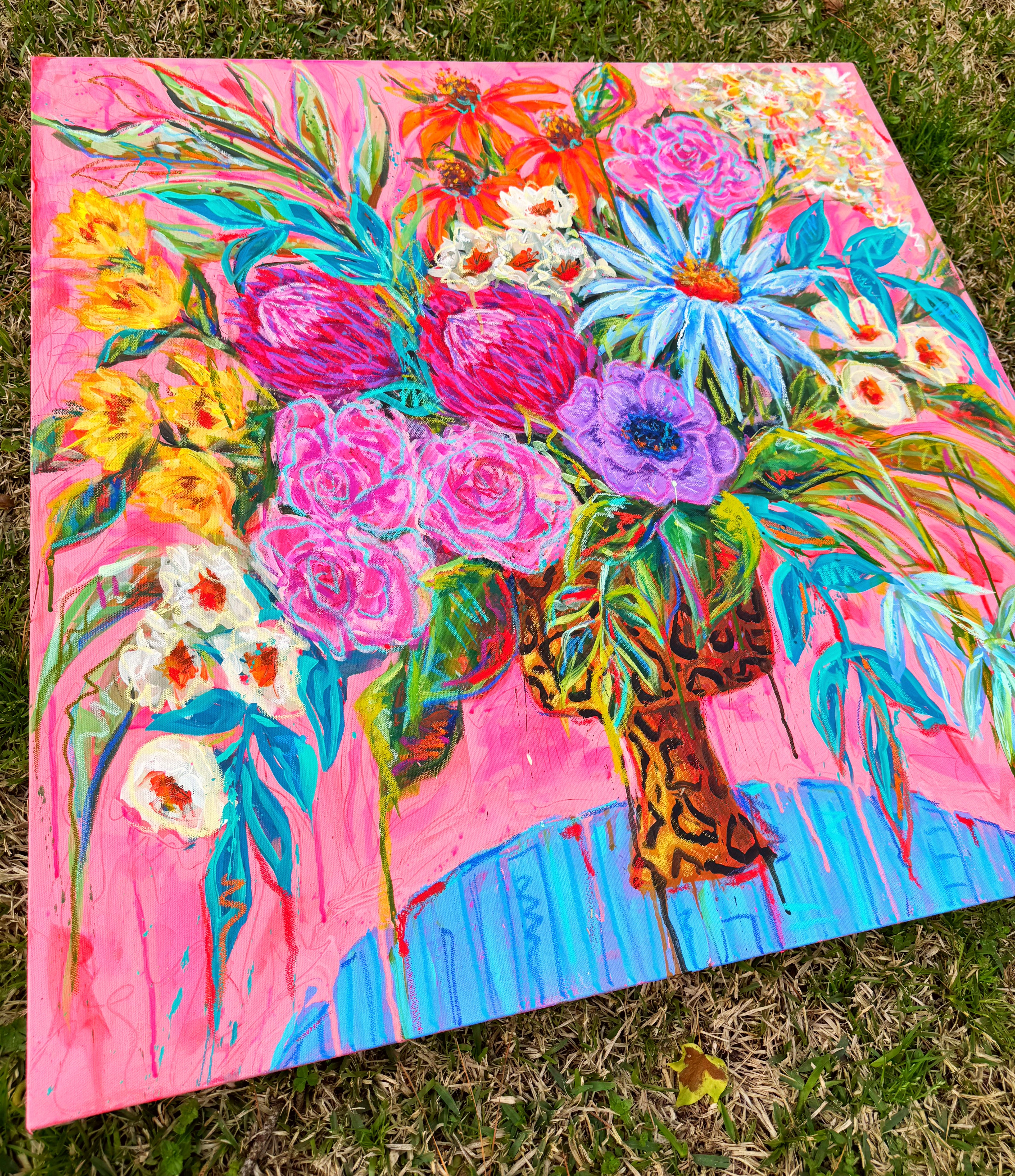 The Way That I Am | 36x36" Original Floral Painting by Audra Sampson