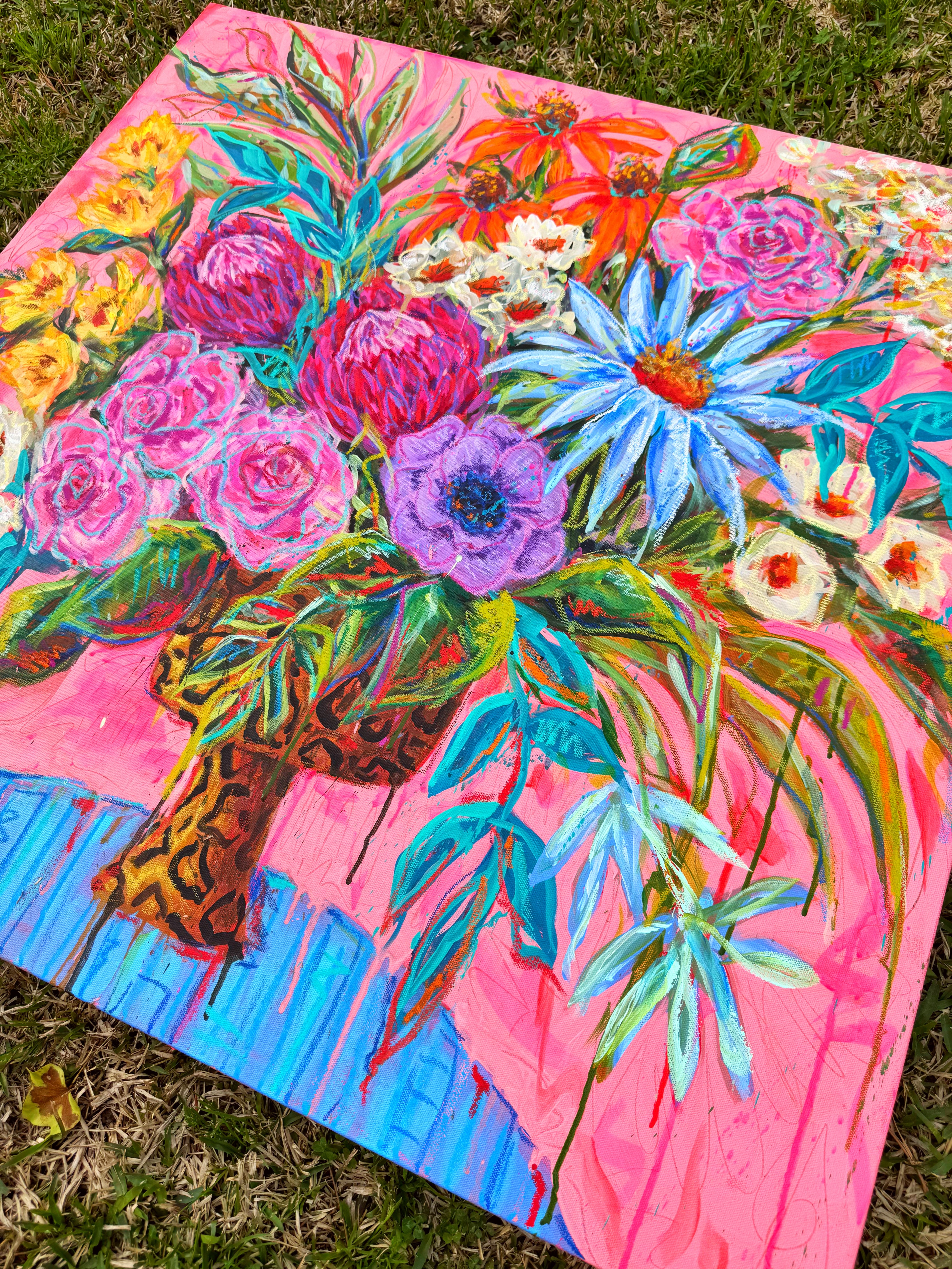 The Way That I Am | 36x36" Original Floral Painting by Audra Sampson