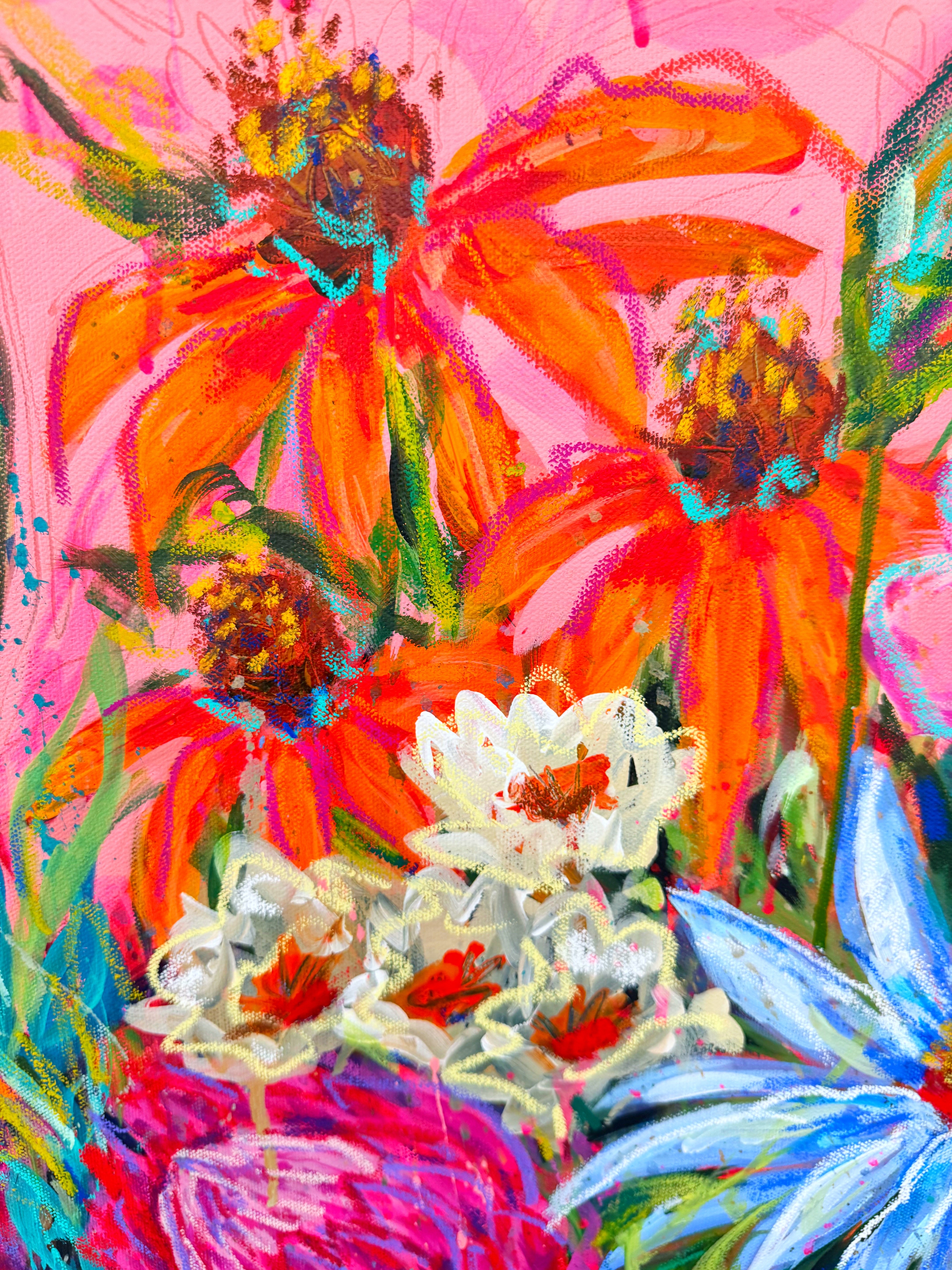 The Way That I Am | 36x36" Original Floral Painting by Audra Sampson