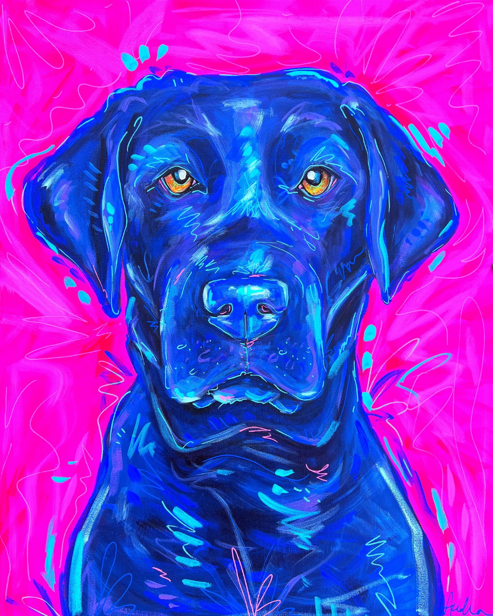 Black Lab Reproduction Print