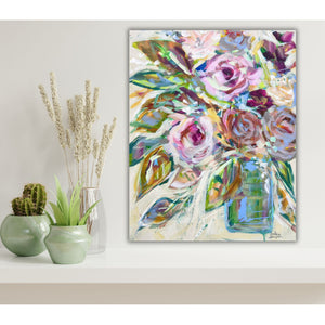 Muted Floral 16x20" Original Painting on Canvas