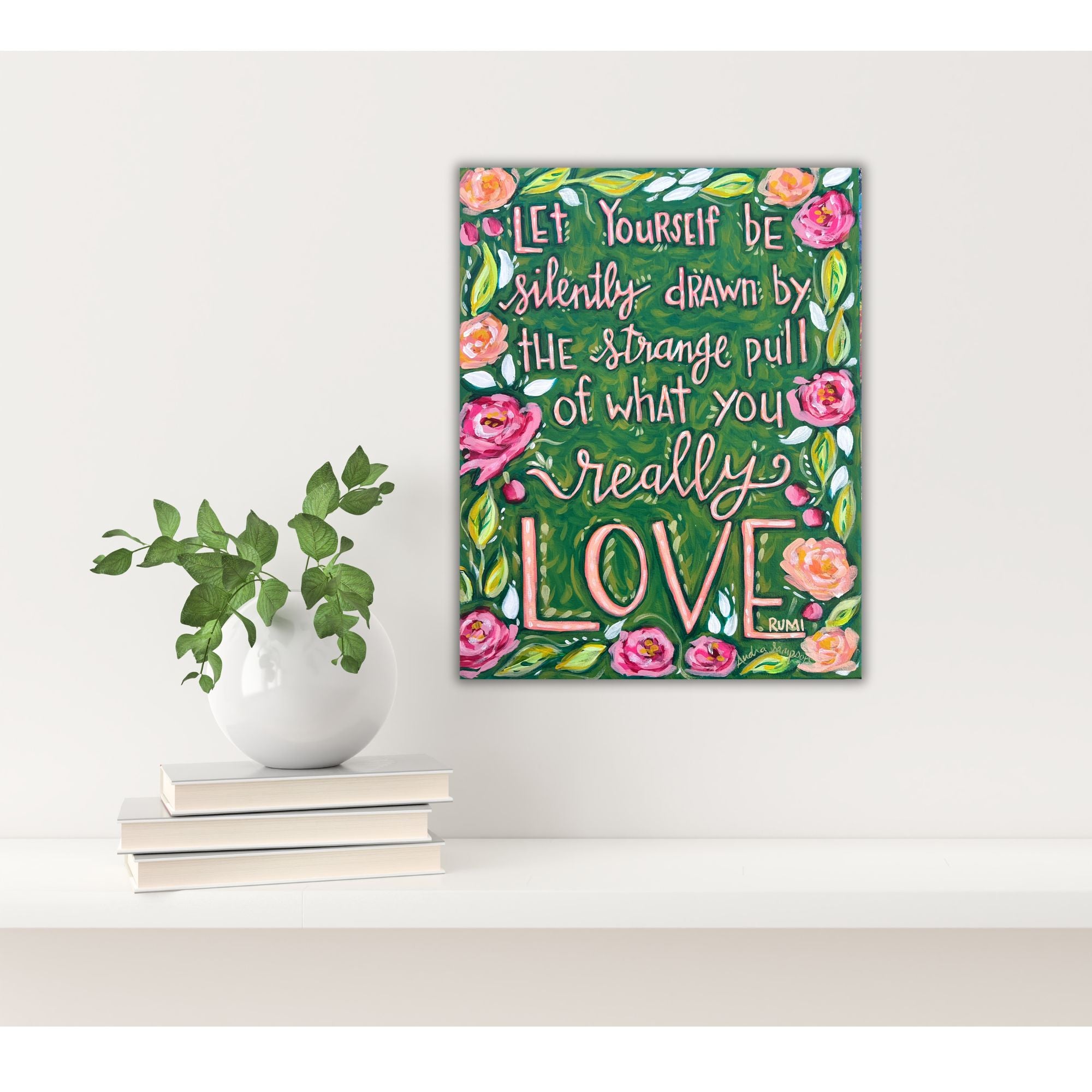 Rumi Quote Reproduction Print - On Paper or Canvas - Dopamine Decor, Colorful Wall Art Poster