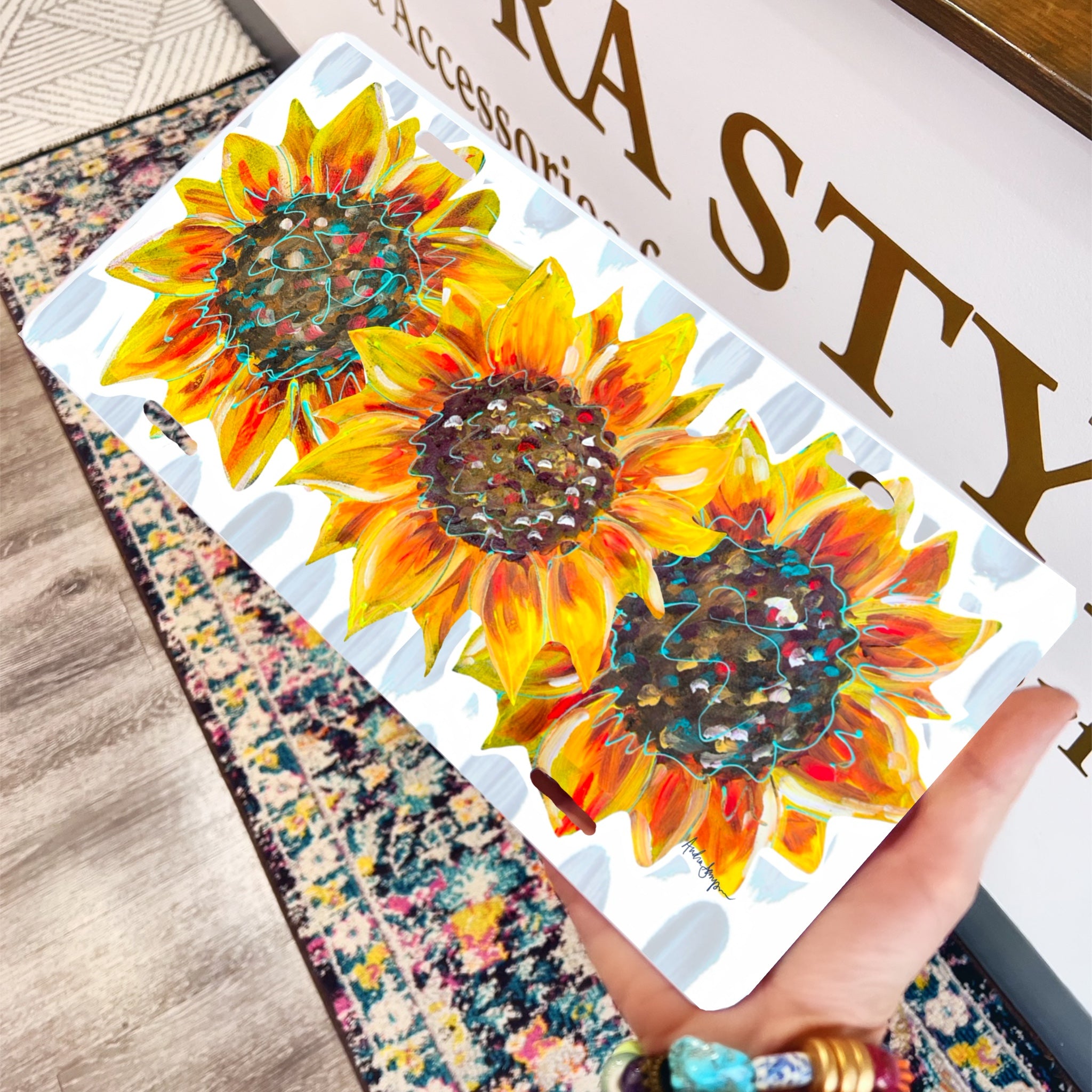 Sunflowers License Plate