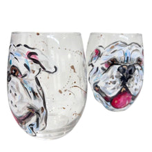 Load image into Gallery viewer, Bulldog Wine Glass Stemless Wine Glass - Georgia UGA
