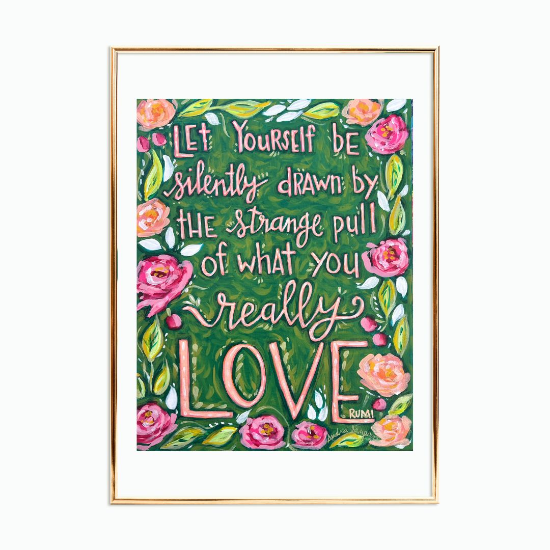 Rumi Quote Reproduction Print - On Paper or Canvas