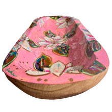 Load image into Gallery viewer, Medium Oval Wood Bowl - Magnolias