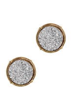 Load image into Gallery viewer, FE1921 - DRUZY ROUND POST EARRINGS: Blue