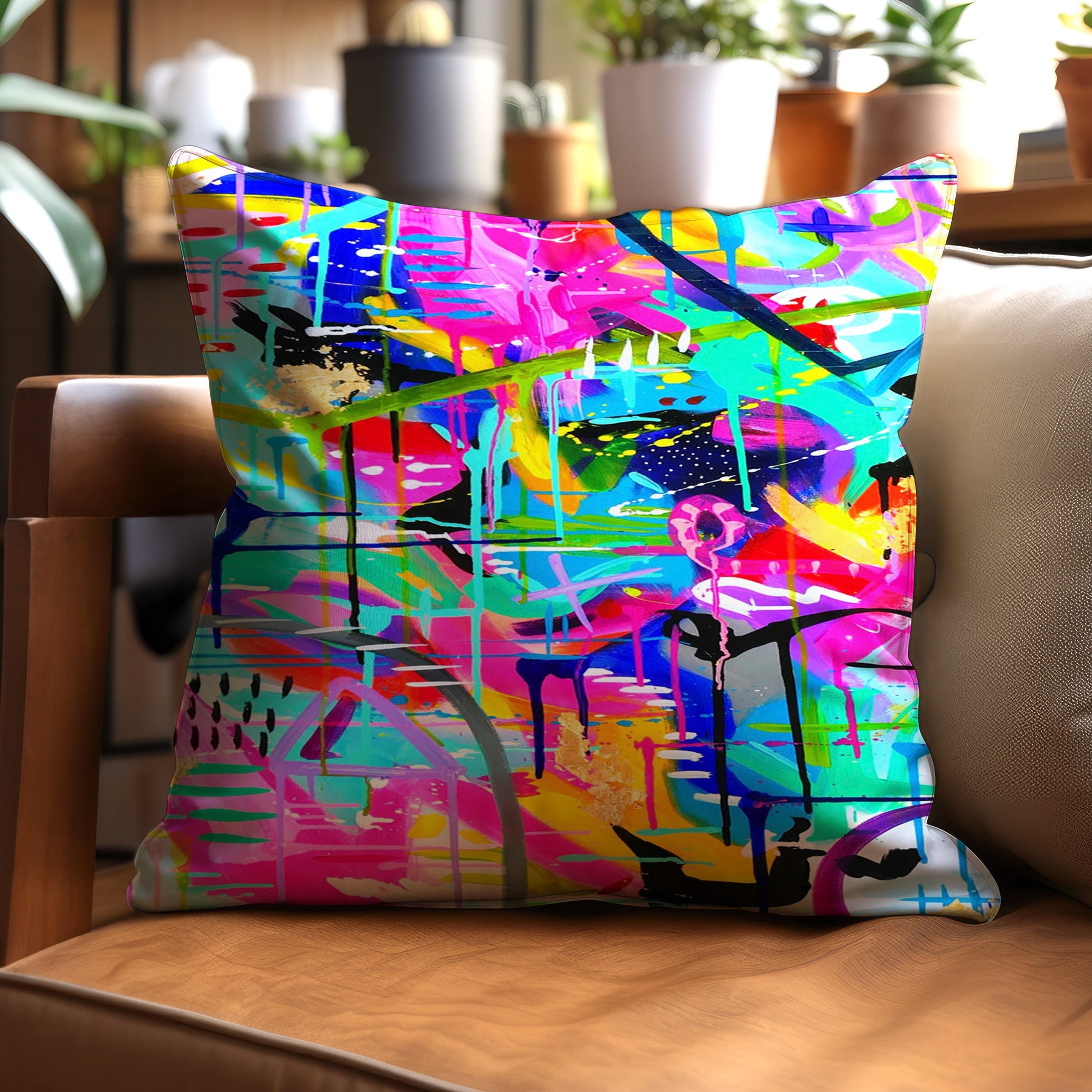 Abstract Throw Pillow