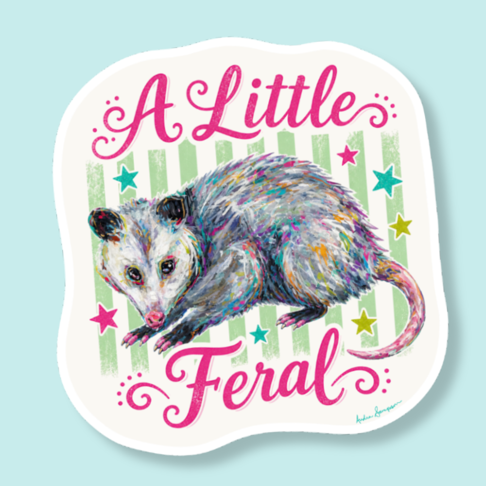 Possum Sticker - A Little Feral