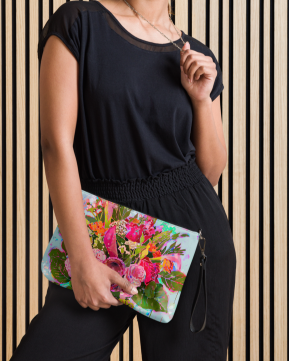 Brass Vase Floral Crossbody Bag