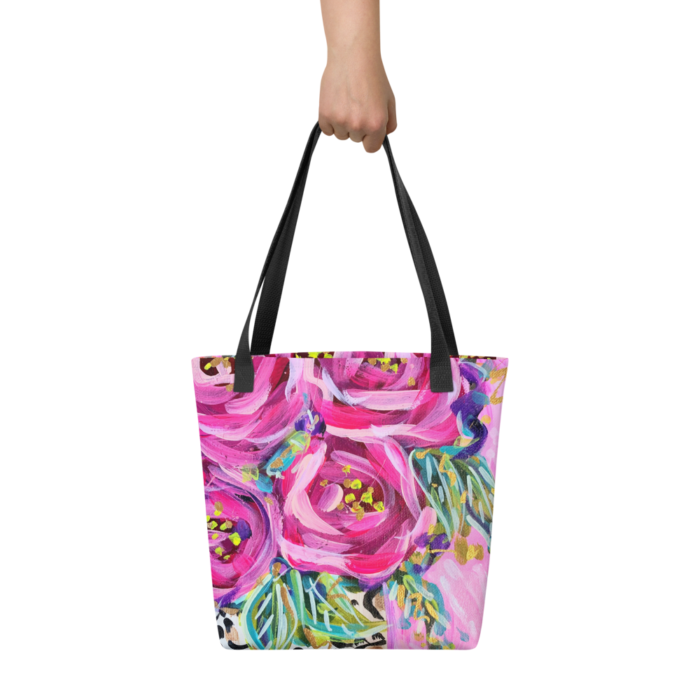 Rose Leopard Tote bag