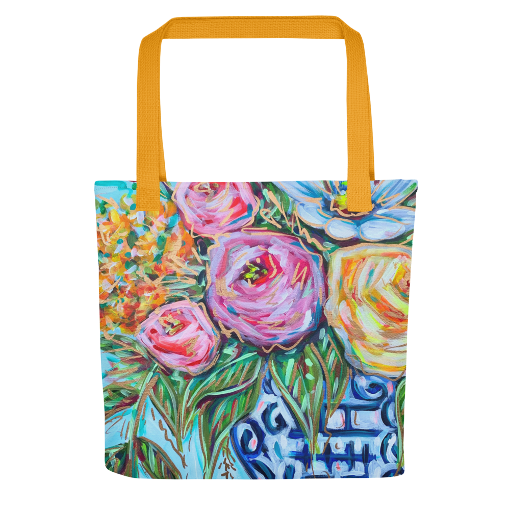 Floral Ginger Jar Tote bag