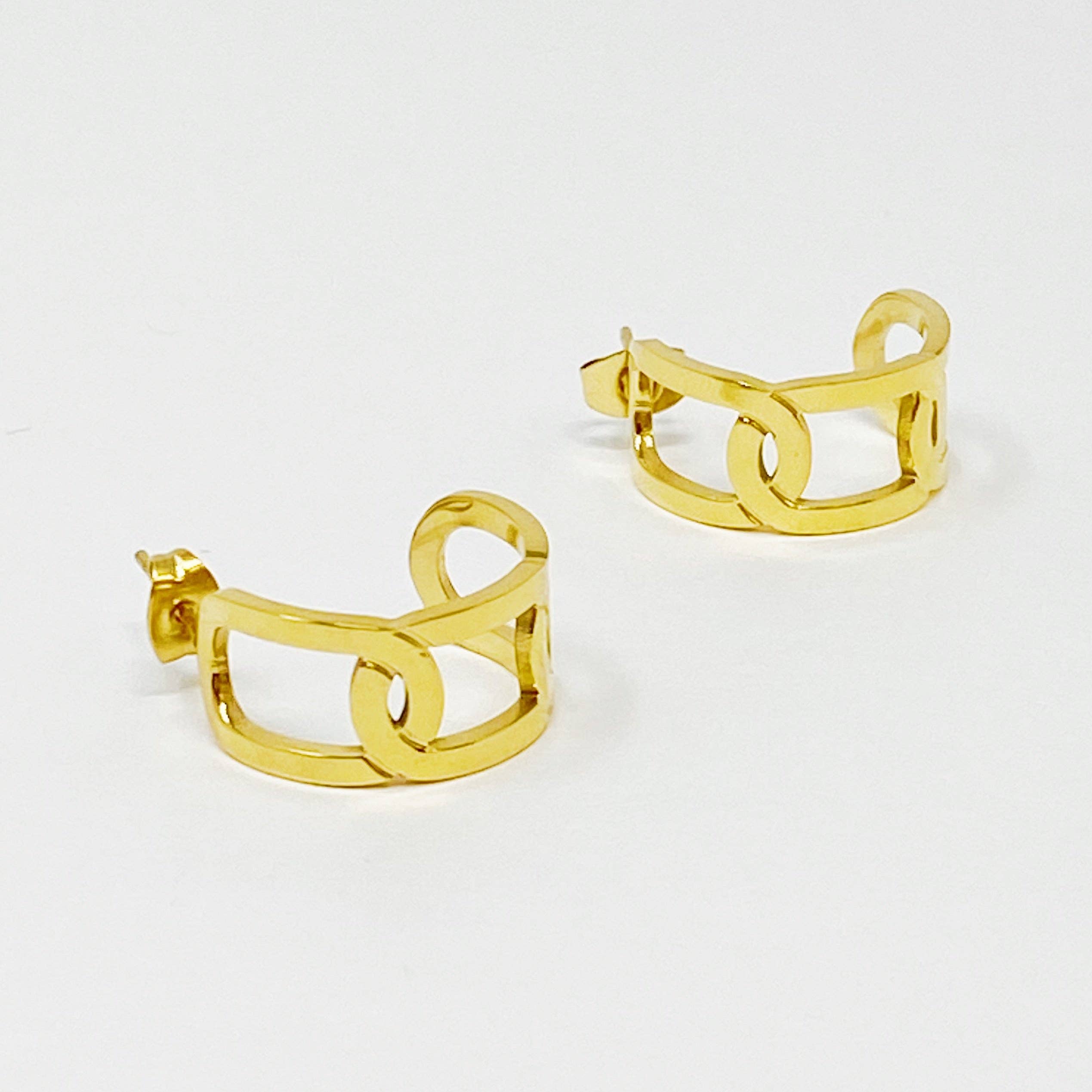 Beautifully Linked Hoop Earrings