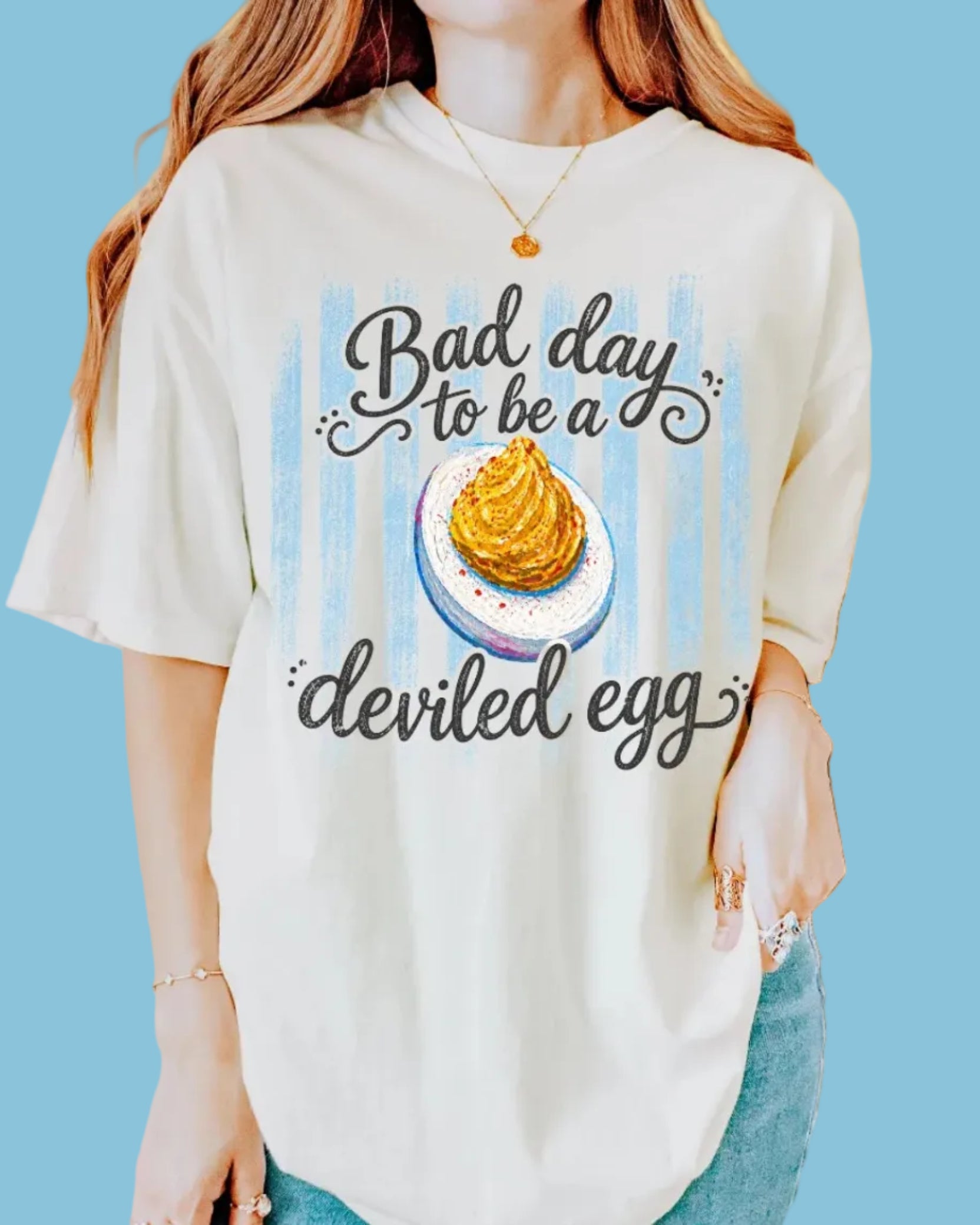 Bad Day To Be A Deviled Egg T-Shirt | Colorful Funny Graphic Tee