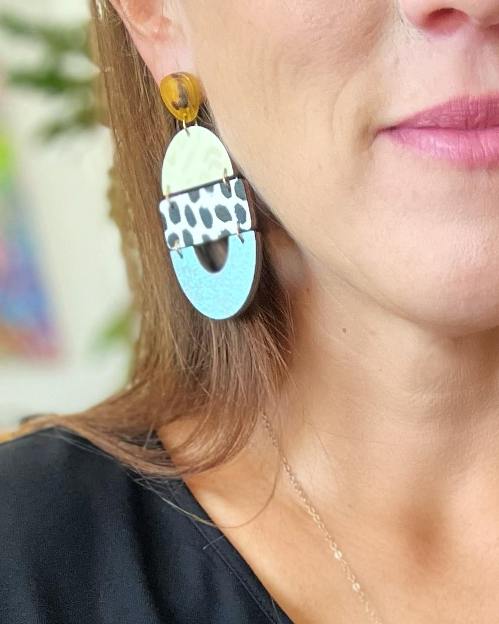 Bela - Chevy Polka Dot Statement Earring Mixed Patter