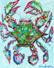 Load image into Gallery viewer, Blue Crab Reproduction Print