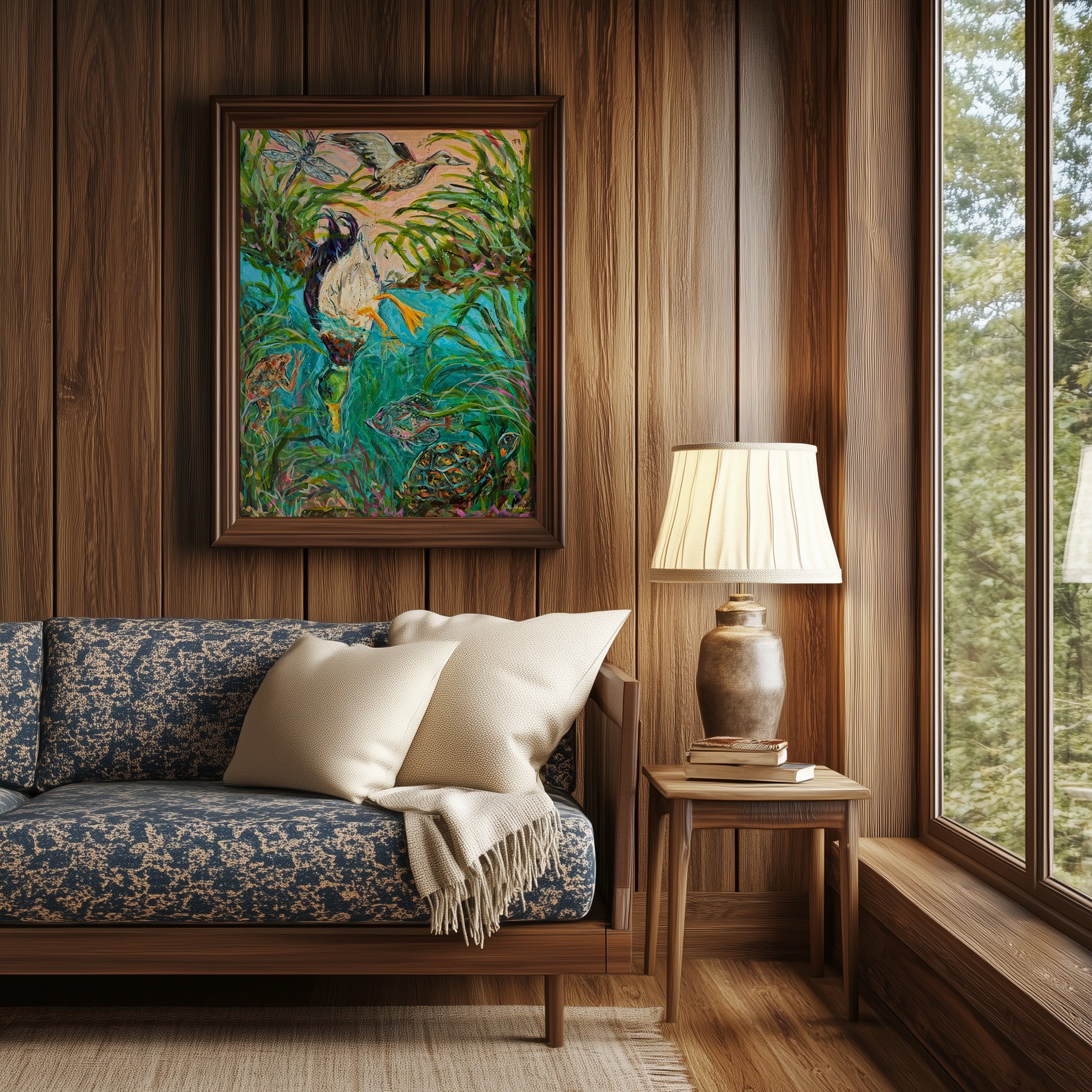 Bottoms Up - Mallard Duck Art Print Coastal Wetlands Art Print