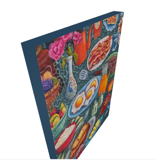 Breakfast Table Art Print | Bold Colorful Southern Kitchen Wall Art